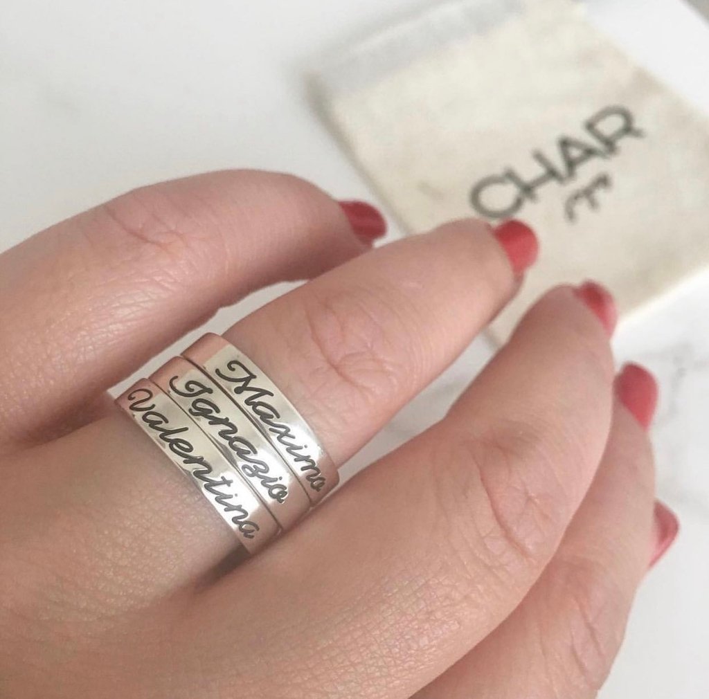 Anillo Cinta Grabado - Image 6
