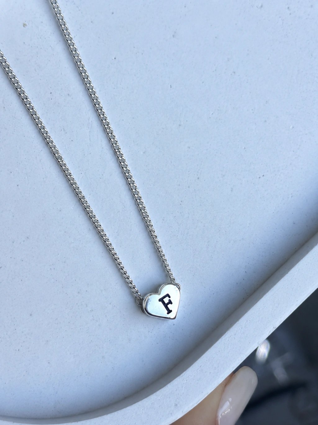 Collar + Dije corazon Grabado