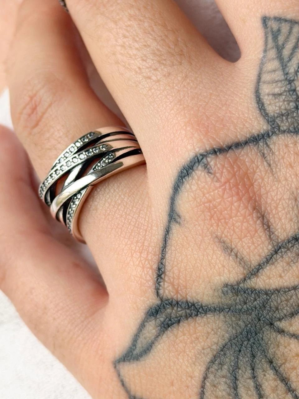 Anillo mil hilos con cúbics - Image 3